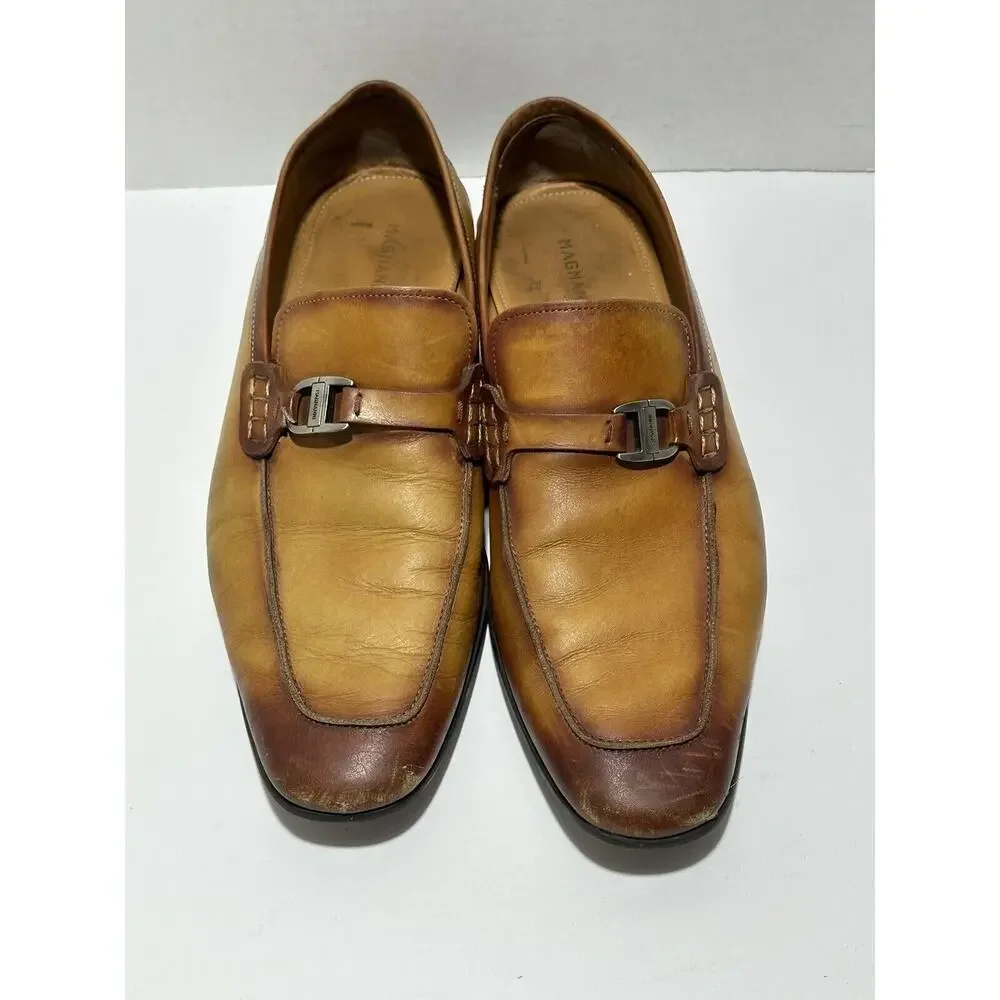 Magnanni Rambla Leather Buckle-Strap Loafers Brown Tan Sz 10.5‎ 23001 Nordstrom